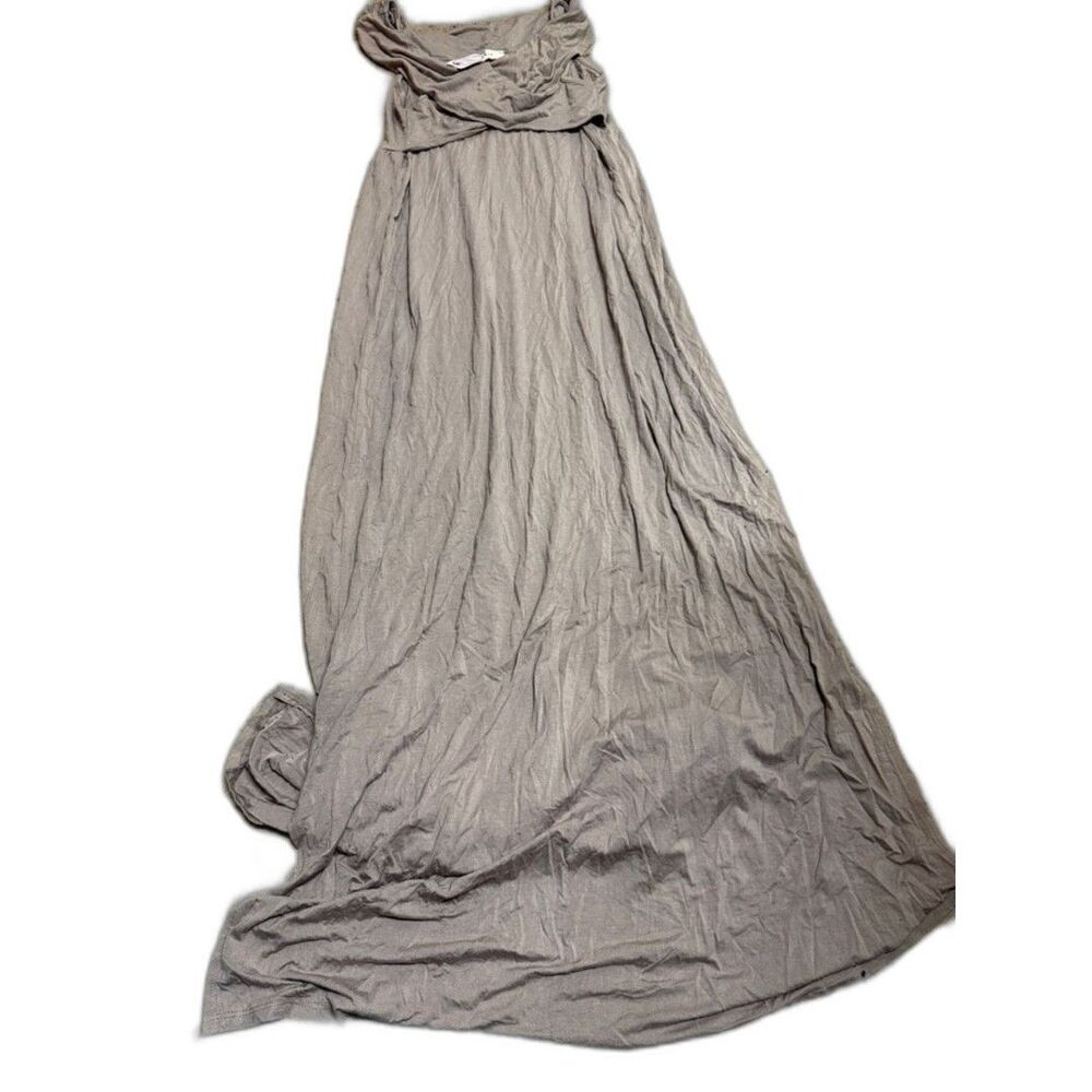 entro Taupe Maxi Skirt - Soft Flowing Layered Waist
